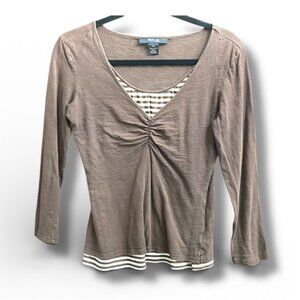 Soft Grunge Ruched Long Sleeve Top ✦ Layered Look Y2K Indie SP